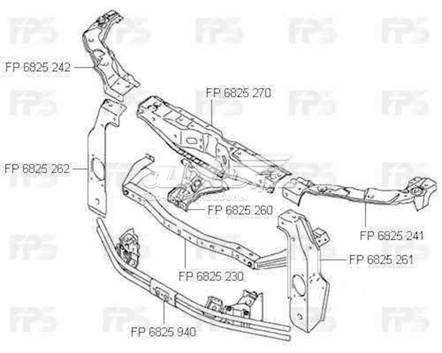 FP6825260 FPS soporte de radiador superior (pinzas)