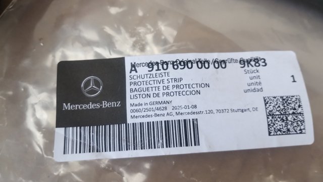 Comprar A91069000009K83 Mercedes Moldura de guardabarros delantero izquierdo