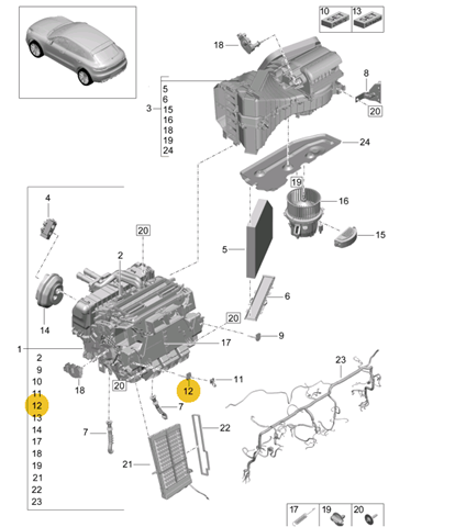 Sensor de temperatura del evaporador PORSCHE 8K0820539