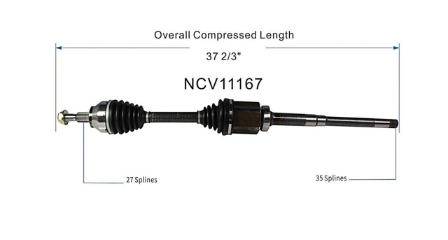 NCV11167 GSP árbol de transmisión delantero derecho