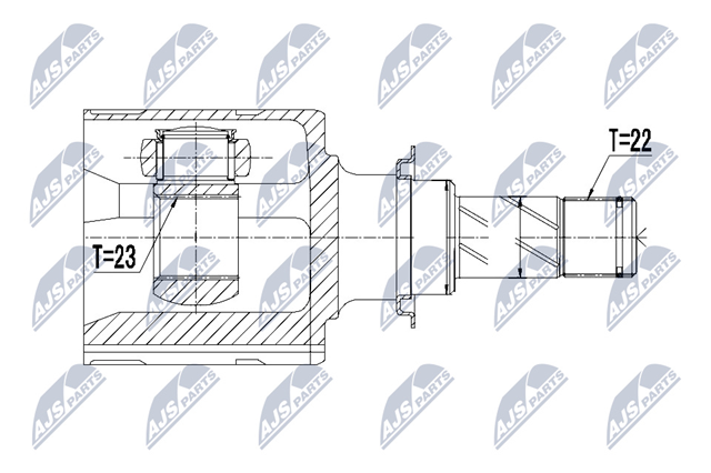 NPW-PL-045 NTY junta homocinética interior delantera