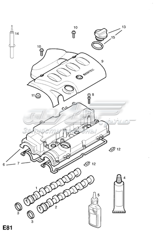 6 07 591 Opel tapa de culata