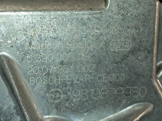 Motor limpiaparabrisas, trasera 9819899980 Opel