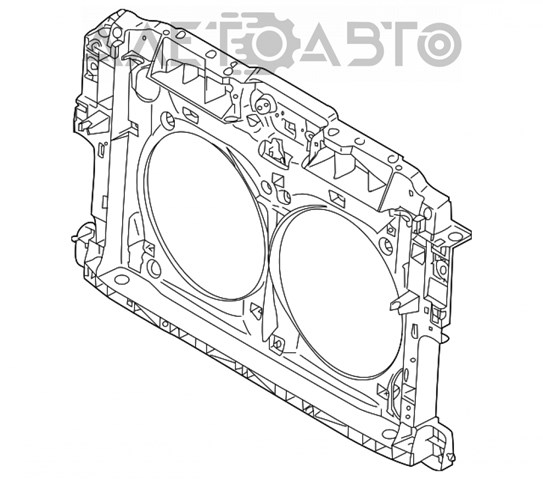 Soporte de radiador completo (panel de montaje para foco) Nissan Murano (Z51)