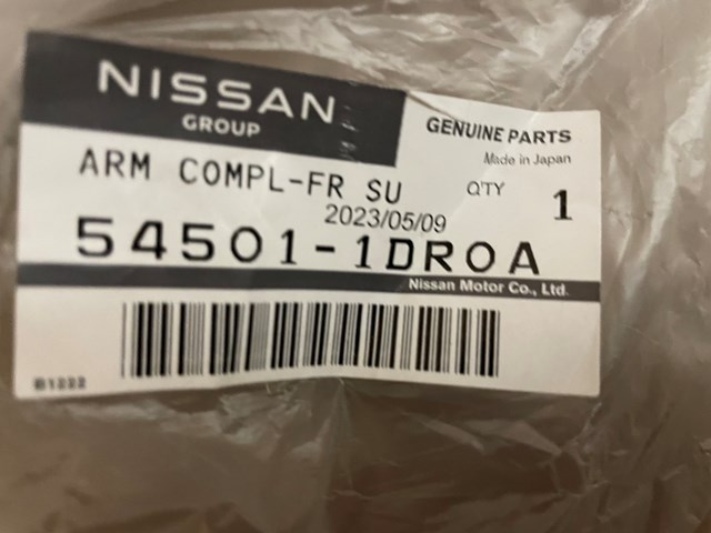 Comprar 545011DR0A Nissan/Infiniti Brazo inferior izquierdo de la suspensión delantera