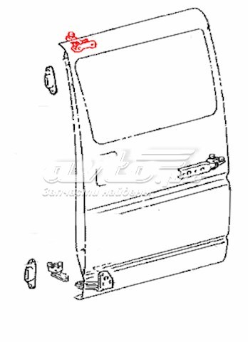 Guía rodillo, puerta corrediza, derecho superior para Toyota Hiace (H1, H2)