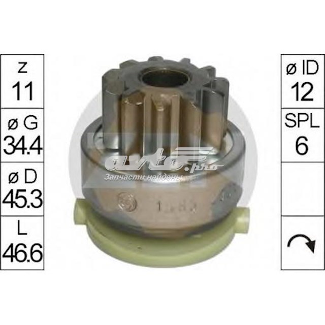 ZN1585 ZEN bendix, motor de arranque