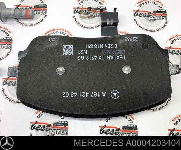 Comprar A0004203404 Mercedes Pastillas delanteras de freno