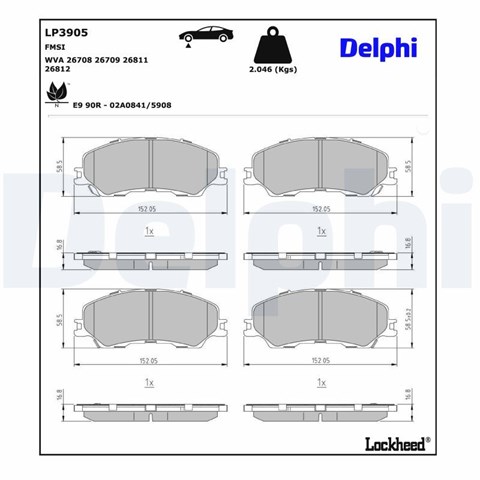 Pastillas de freno delanteras Isuzu D-Max (TFR,TFS)