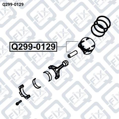 1110B629 Mitsubishi Pistón con bulón sin anillos, STD