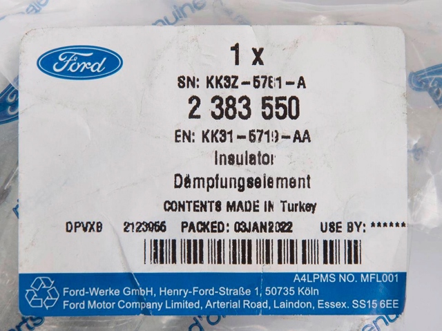 Buje trasero de ballesta trasera KK315719AA Ford