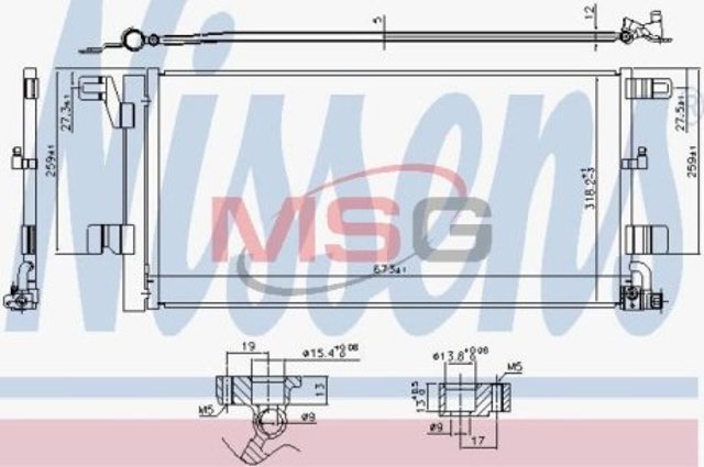 940752 Nissens condensador aire acondicionado