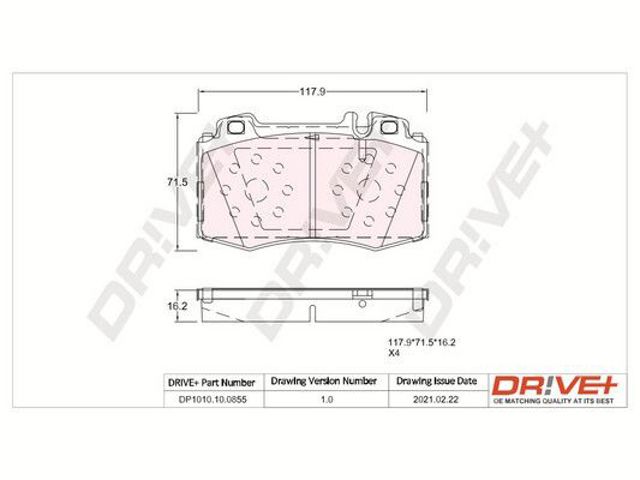 DP1010.10.0855 Drive pastillas de freno delanteras