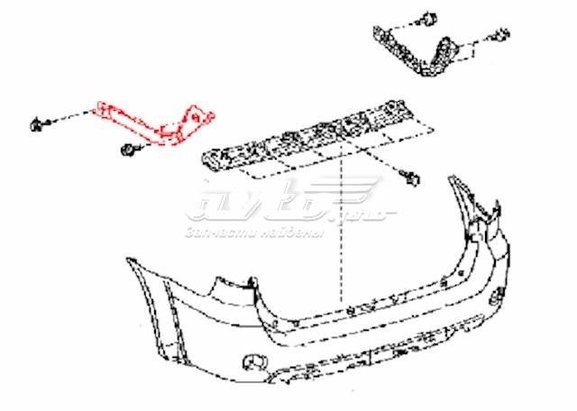 Soporte de paragolpes trasero izquierdo para Toyota FORTUNER (N5, N6)