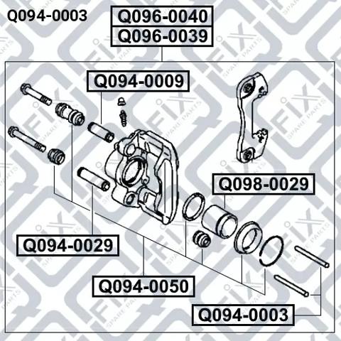 Comprar Q0940003 Q-fix Juego de reparación, pinza de freno trasero