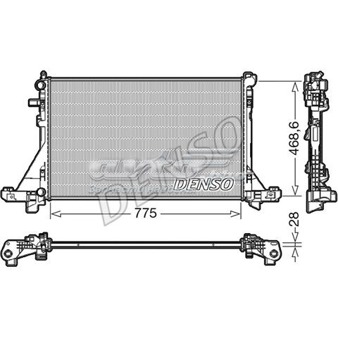 Radiador refrigeración del motor DENSO DRM23112