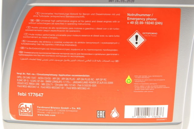 177647 Febi Aceite