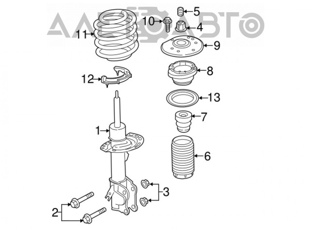 Amortiguador delantero izquierdo HG9Z18124F Ford
