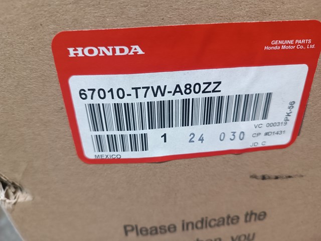 67010T7WA80ZZ Honda