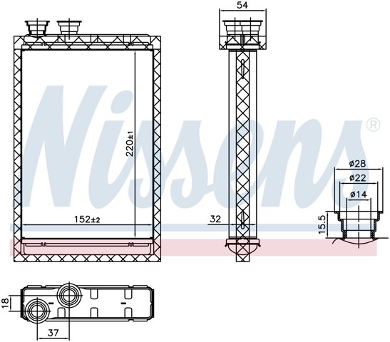 707224 Nissens radiador de calefacción