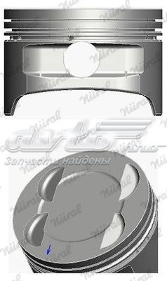 Pistón completo para 1 cilindro, segunda reparación (+0,50 mm) 8714130720 Nural