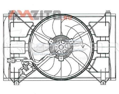 LFK 0810 Luzar difusor de radiador, ventilador de refrigeración, condensador del aire acondicionado, completo con motor y rodete