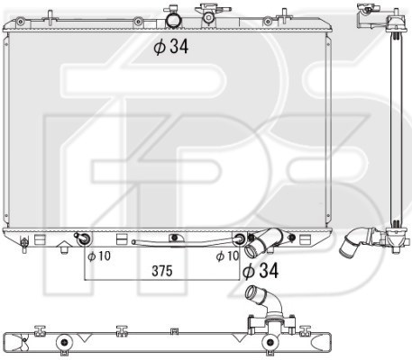 FP70A218X FPS radiador refrigeración del motor