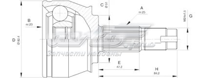 CVJ553210 Open Parts junta homocinética exterior delantera