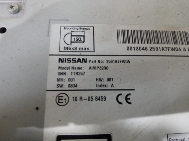 2591A7FW0A Nissan/Infiniti 