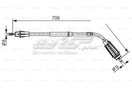 Cable de freno de mano trasero derecho para Volvo S80 (AS, AR)