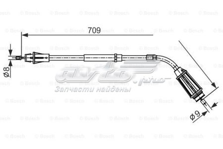 30793744 Volvo cable de freno de mano trasero derecho