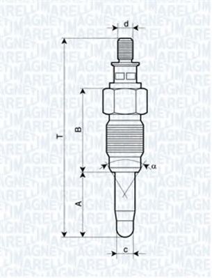 Bujía de incandescencia MAGNETI MARELLI 62900056304