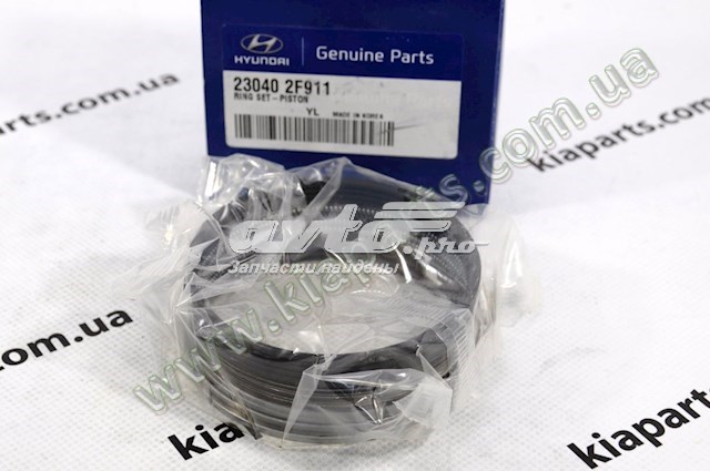 230402F911 Hyundai/Kia juego de aros de pistón de motor, cota de reparación +0,25 mm