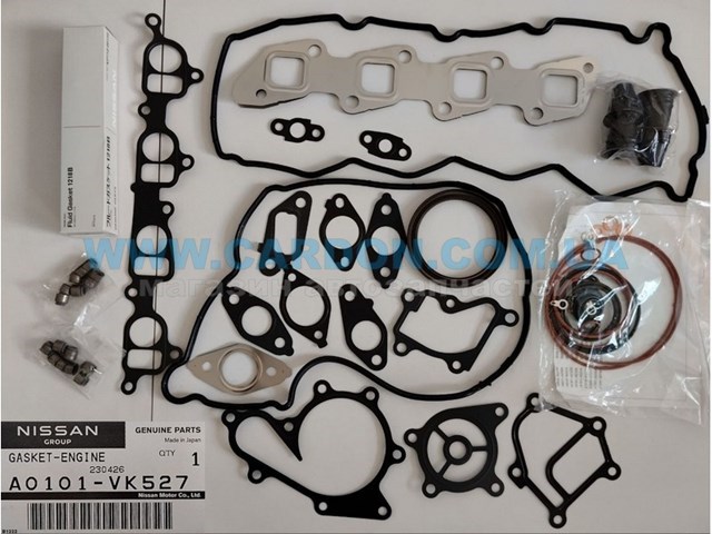 Juego de juntas para motor A0101VK527 Nissan/Infiniti