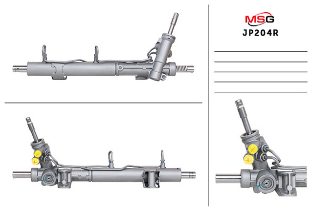 JP204R MSG Rebuilding Cremallera caja de direccion