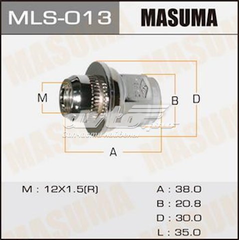 Tuerca de rueda MASUMA MLS013