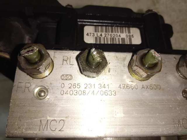 0265231341 Nissan/Infiniti Unidad de control ABS hidráulico