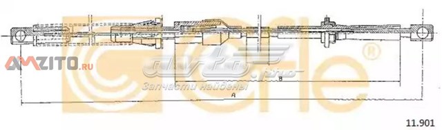 84VB9A758AD Ford cable del acelerador