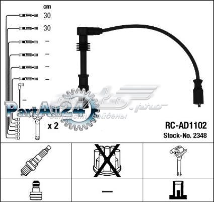 RCAD1102 NGK Cables de alta tensión, juego