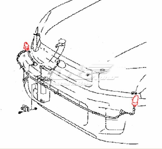 Tobera de agua regadora, lavado de faros, delantera TOYOTA 8504442030