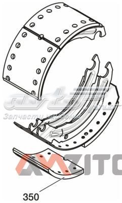 Zapatas de freno de tambor traseras BPW 0980107410