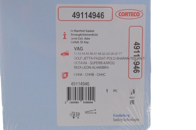 Junta colector de admisión Corteco 49114946
