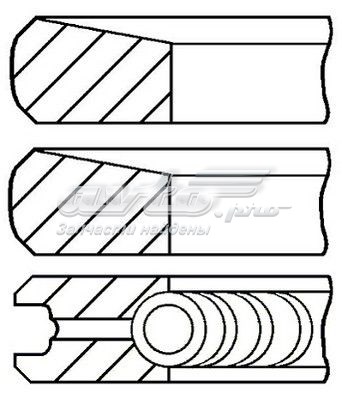 Comprar 0844350000 Goetze Aros de pistón para 1 cilindro, STD