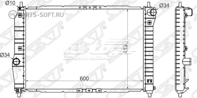 SGDW000716MT SAT radiador refrigeración del motor