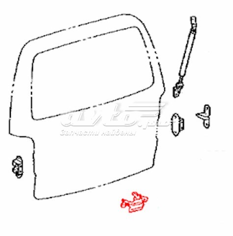 Tirador de puerta exterior trasero para Toyota Hiace (H1, H2)