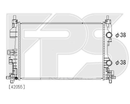 FP 38 A581-KY FPS radiador refrigeración del motor