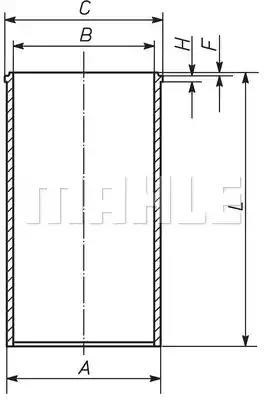 213WT0300 Mahle Original Camisa del cilindro
