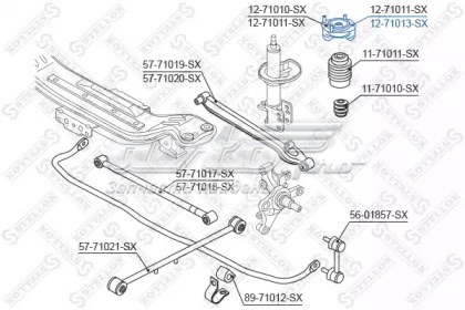 1271012SX Stellox soporte amortiguador trasero izquierdo