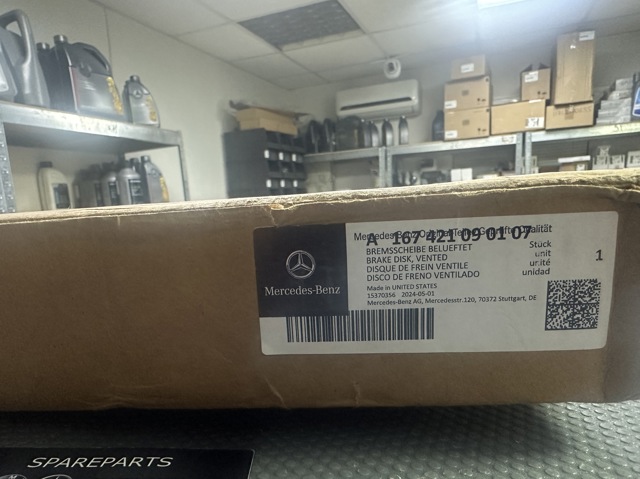 Comprar A167421090107 Mercedes Freno de disco delantero