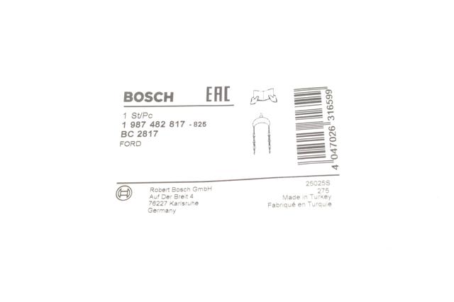 Cable de freno de mano trasero izquierdo 1987482817 Bosch